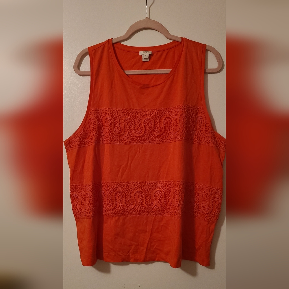 J. Crew XL tangerine colored sleeveless top